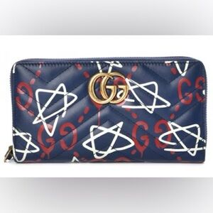 Gucci Women's Blue and Red Wallet